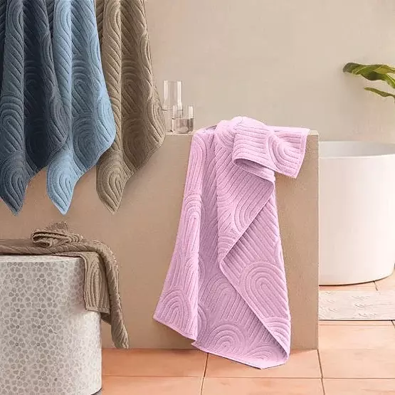 Полотенце махровое 30*60 см розовое аркадия Luxor