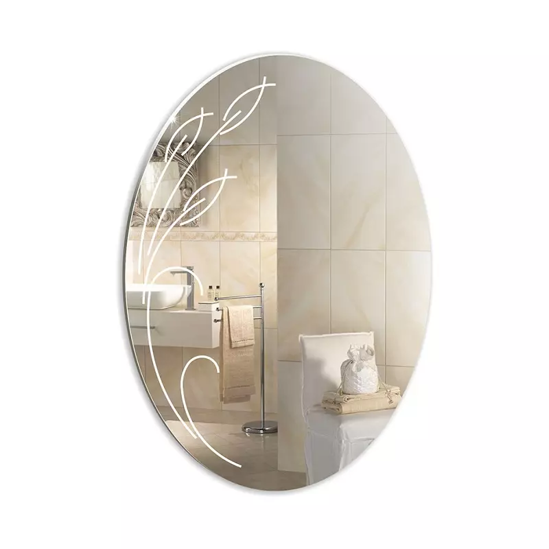 Зеркало в ванную LORANTO Дебют 490х640 мм, пескоструйный рисунок