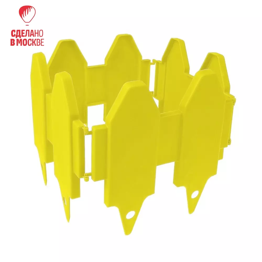 Забор декоративный пластик Дощечки желтый (длина-3,04 м, высота-27 см)