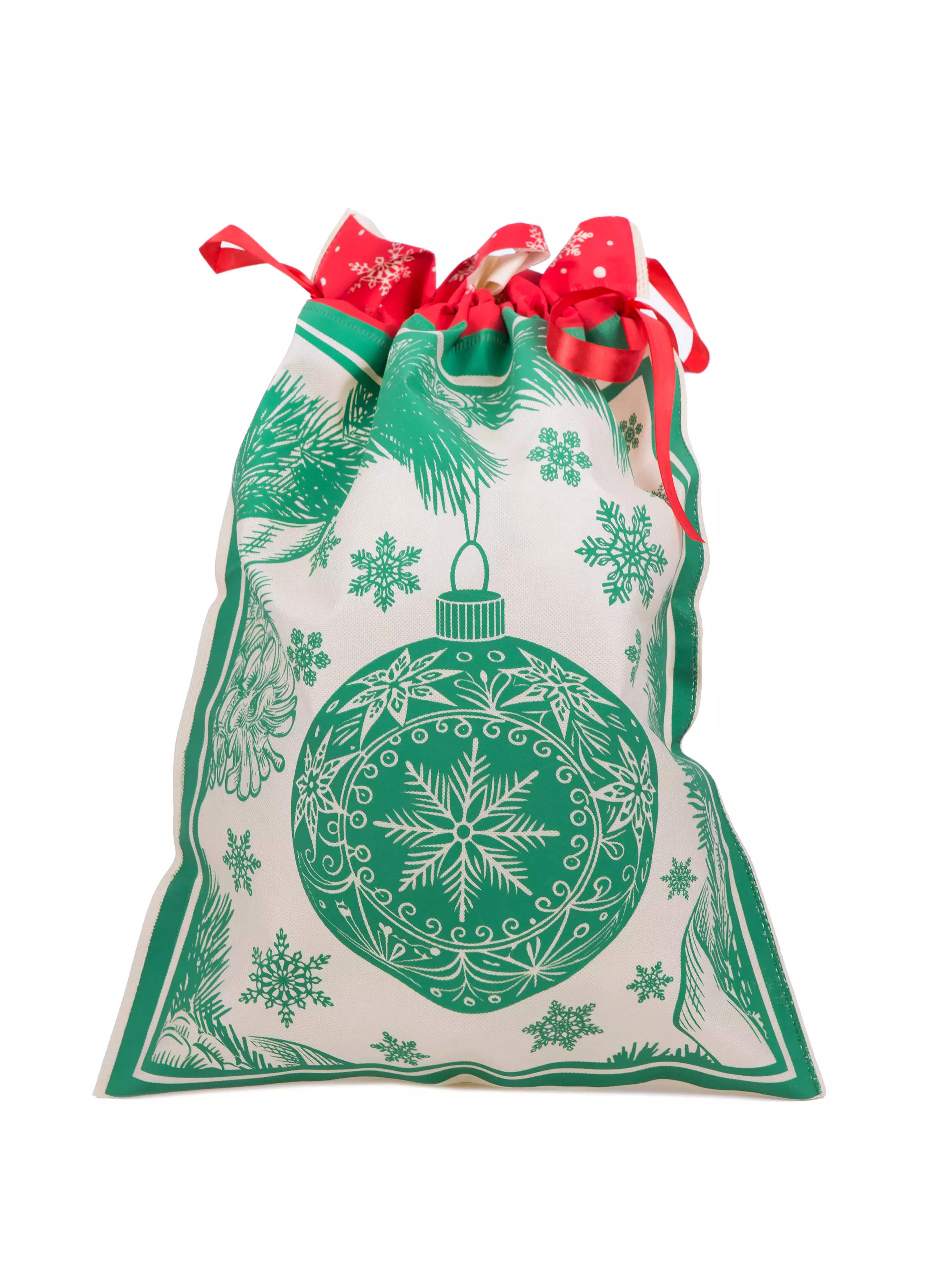 Мешок для подарка из нетканого материала (полипропилен), с полиэстеровой лентой 40x56см 95089