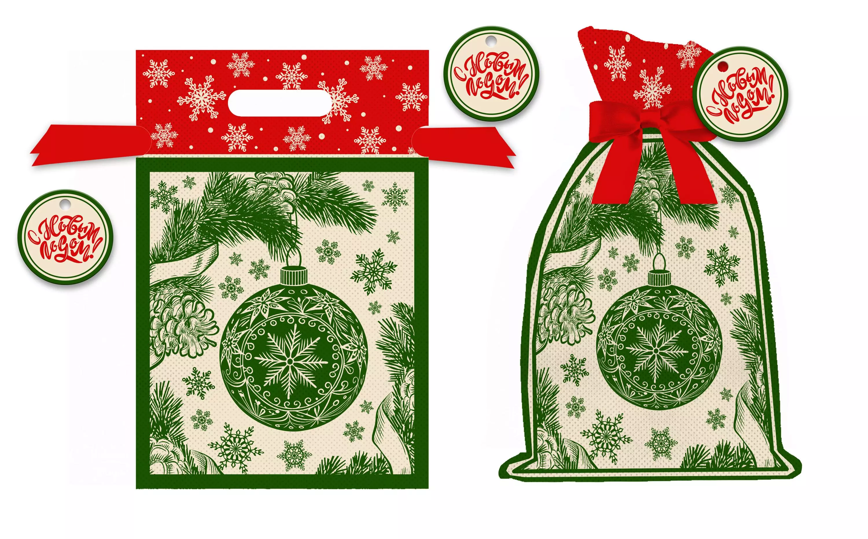 Мешок для подарка из нетканого материала (полипропилен), с полиэстеровой лентой 40x56см 95089