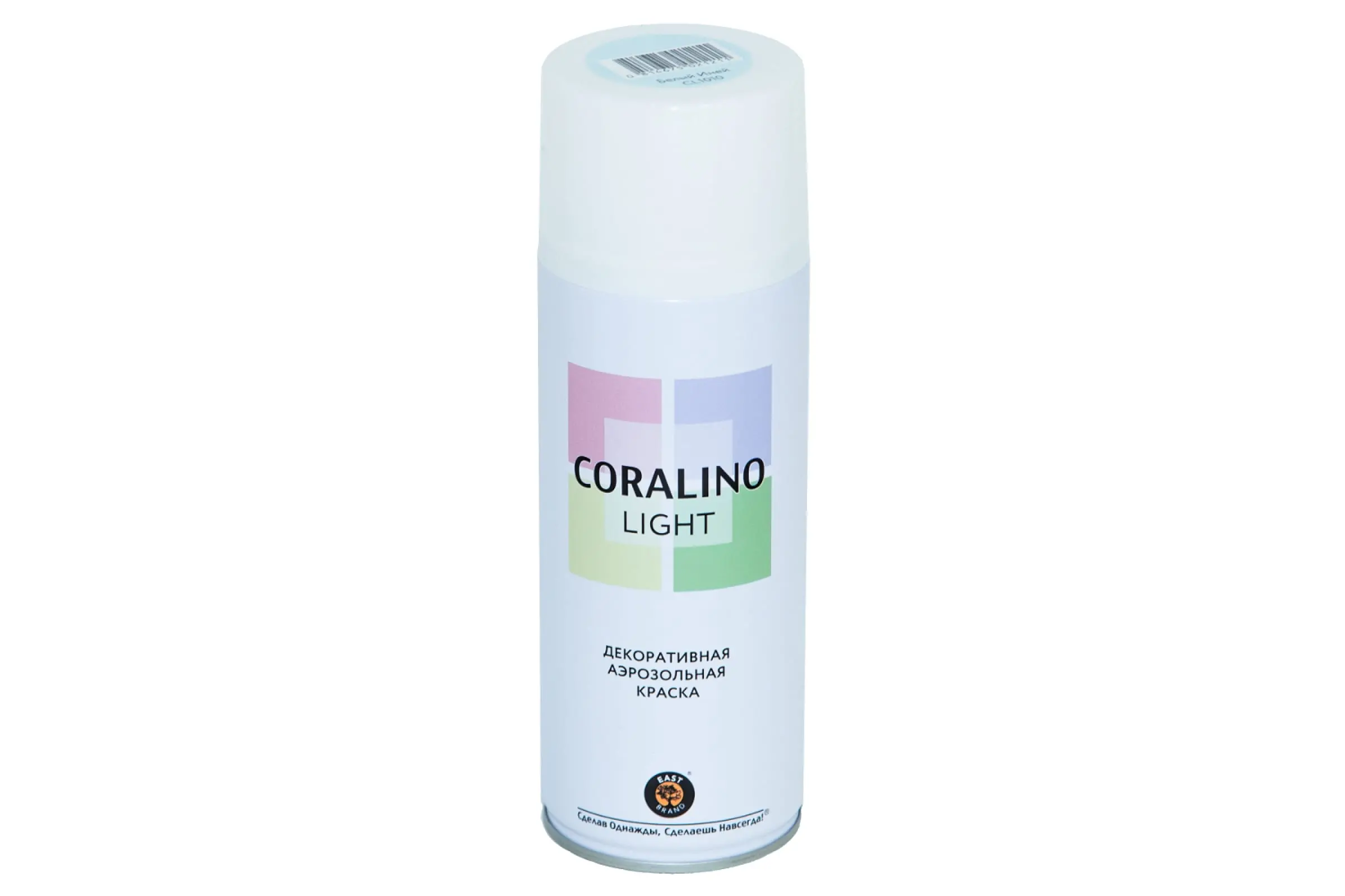 Аэрозольная краска Coralino LIGHT 520 мл/200 г белый иней CL1010