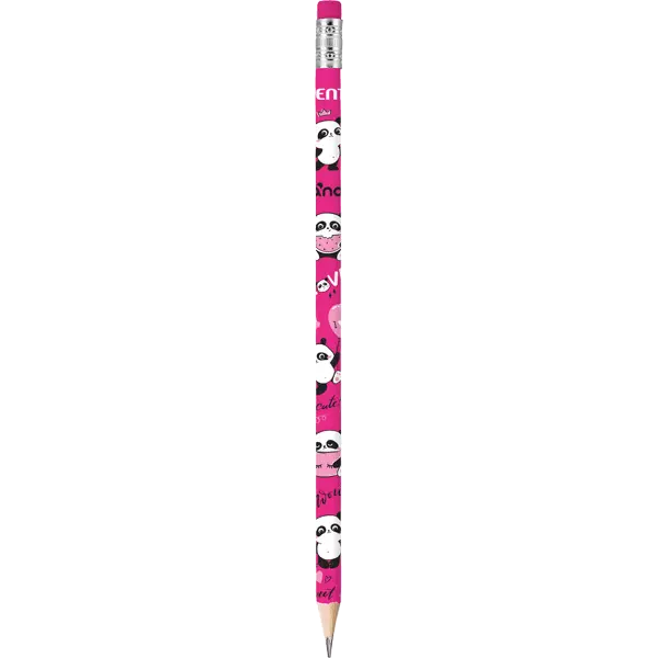 Простой карандаш deVENTE. Panda HB, грифель 2 мм, трёхгранный, с ластиком, заточ