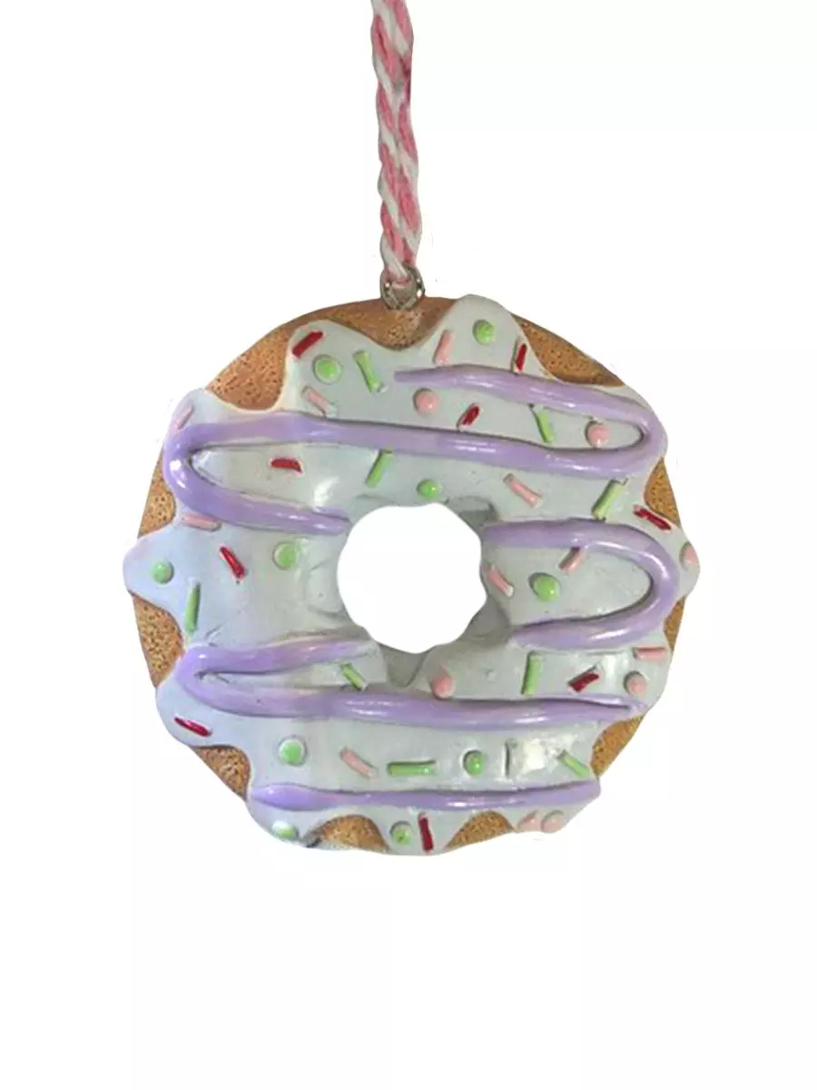 Новогоднее подвесное украшение из полирезины / 6x6x1см 94585