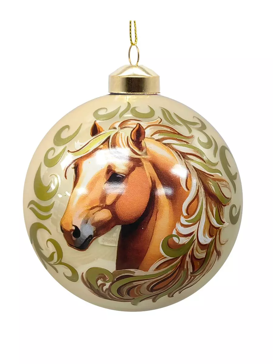 Новогоднее подвесное украшение из стекла / 10x11x10 см 95549