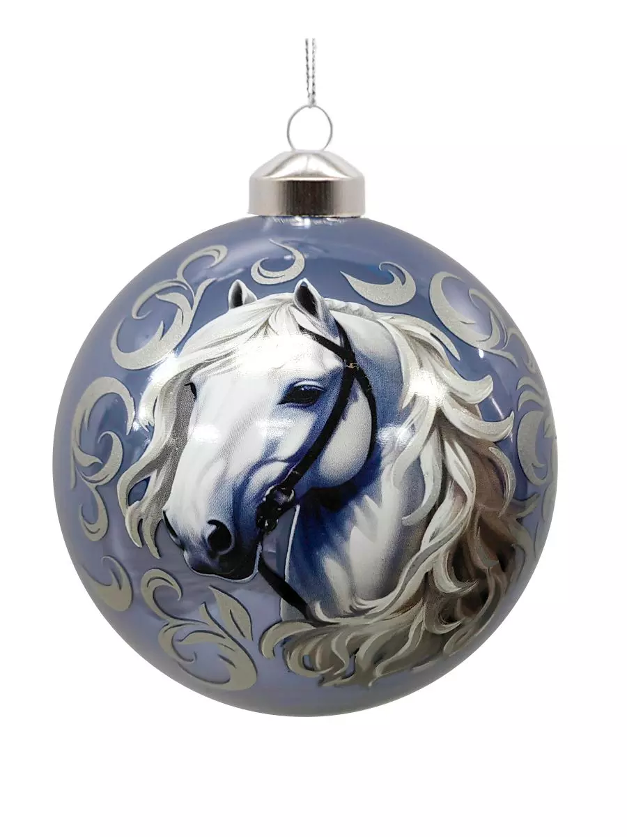 Новогоднее подвесное украшение из стекла / 10x11x10 см 95551