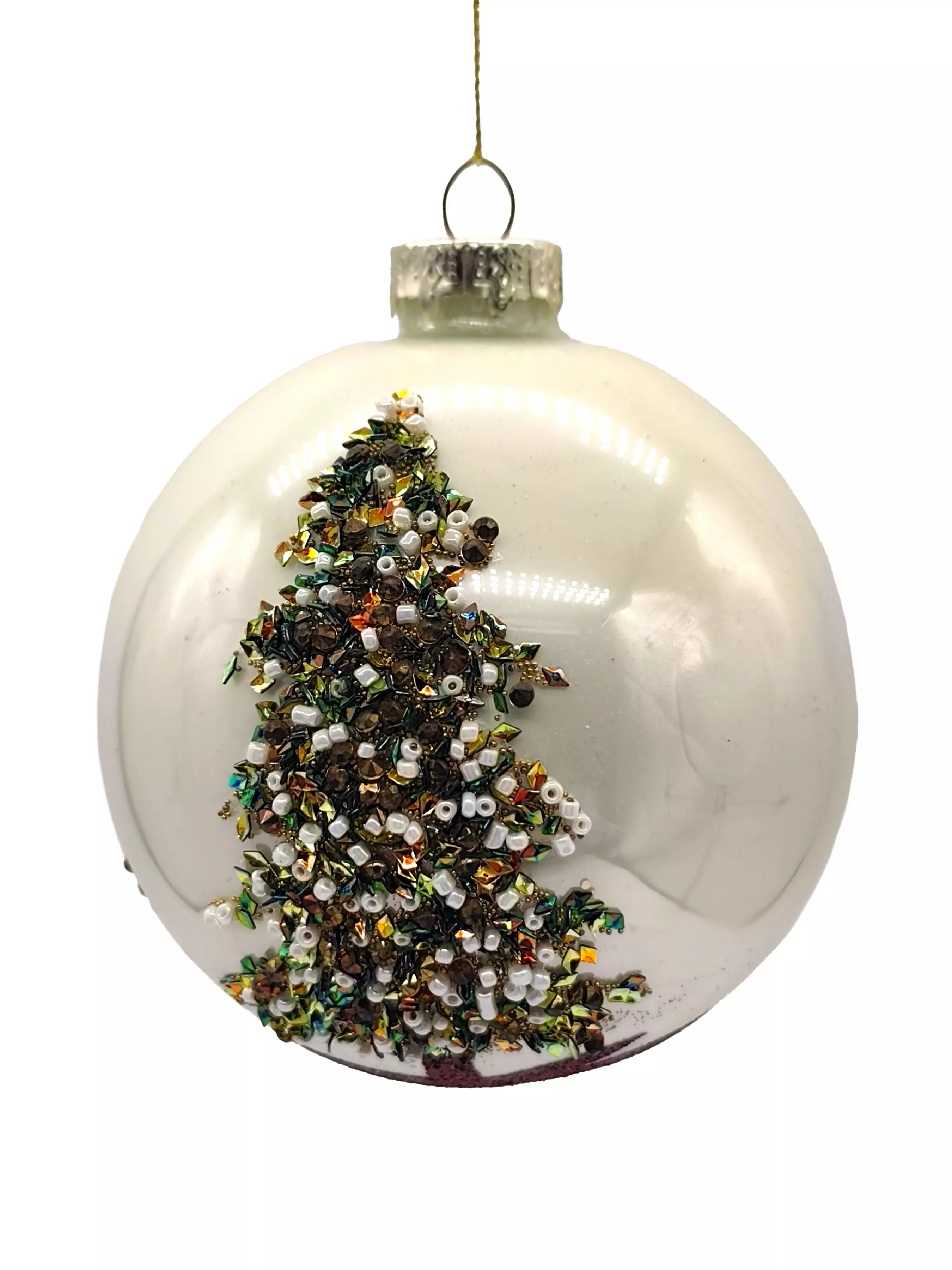 Новогоднее подвесное украшение из стекла / 8x8x8см 95435