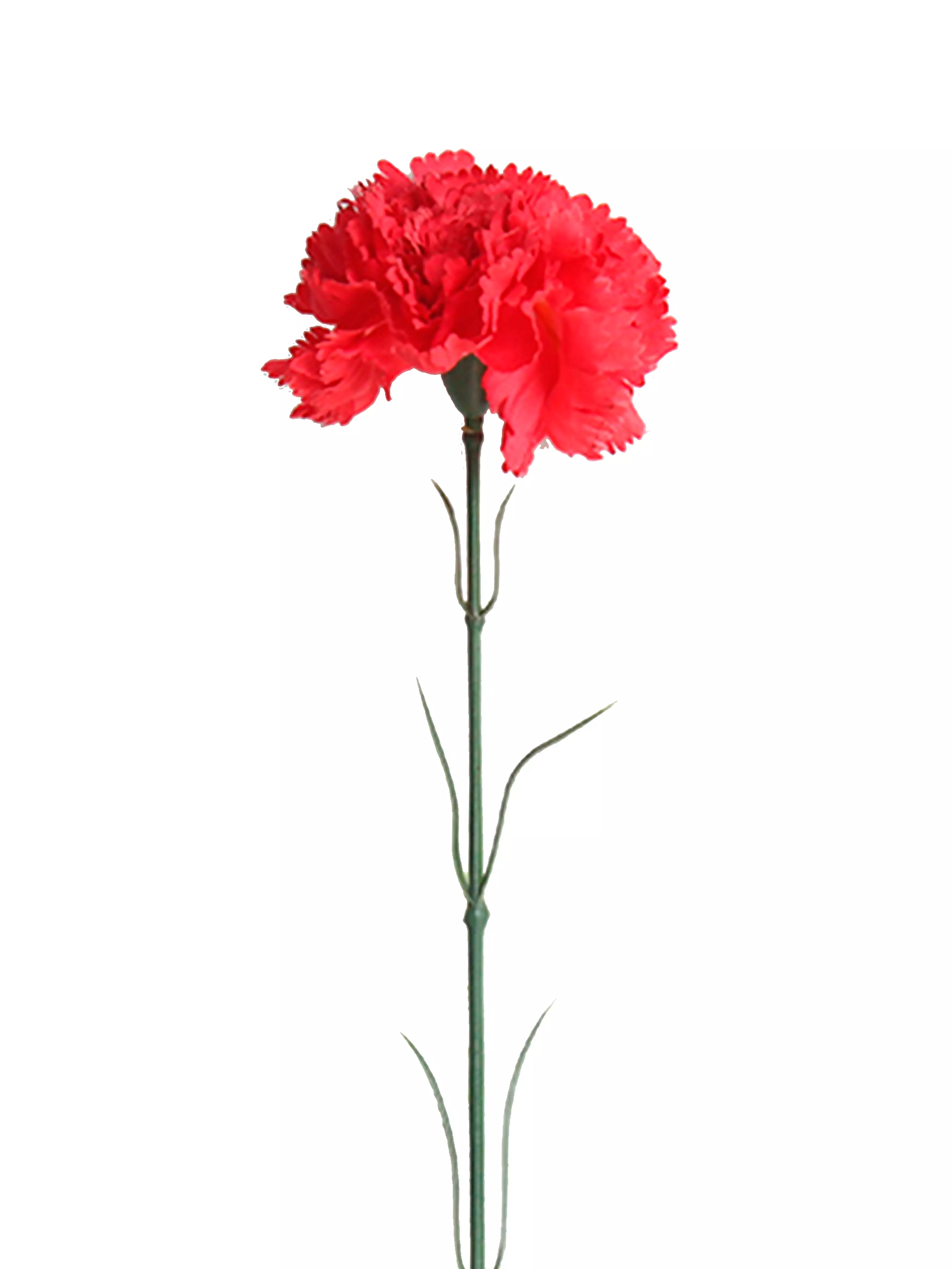 Цветок искусственный Красная Гвоздика 44х9х9 см, 88284