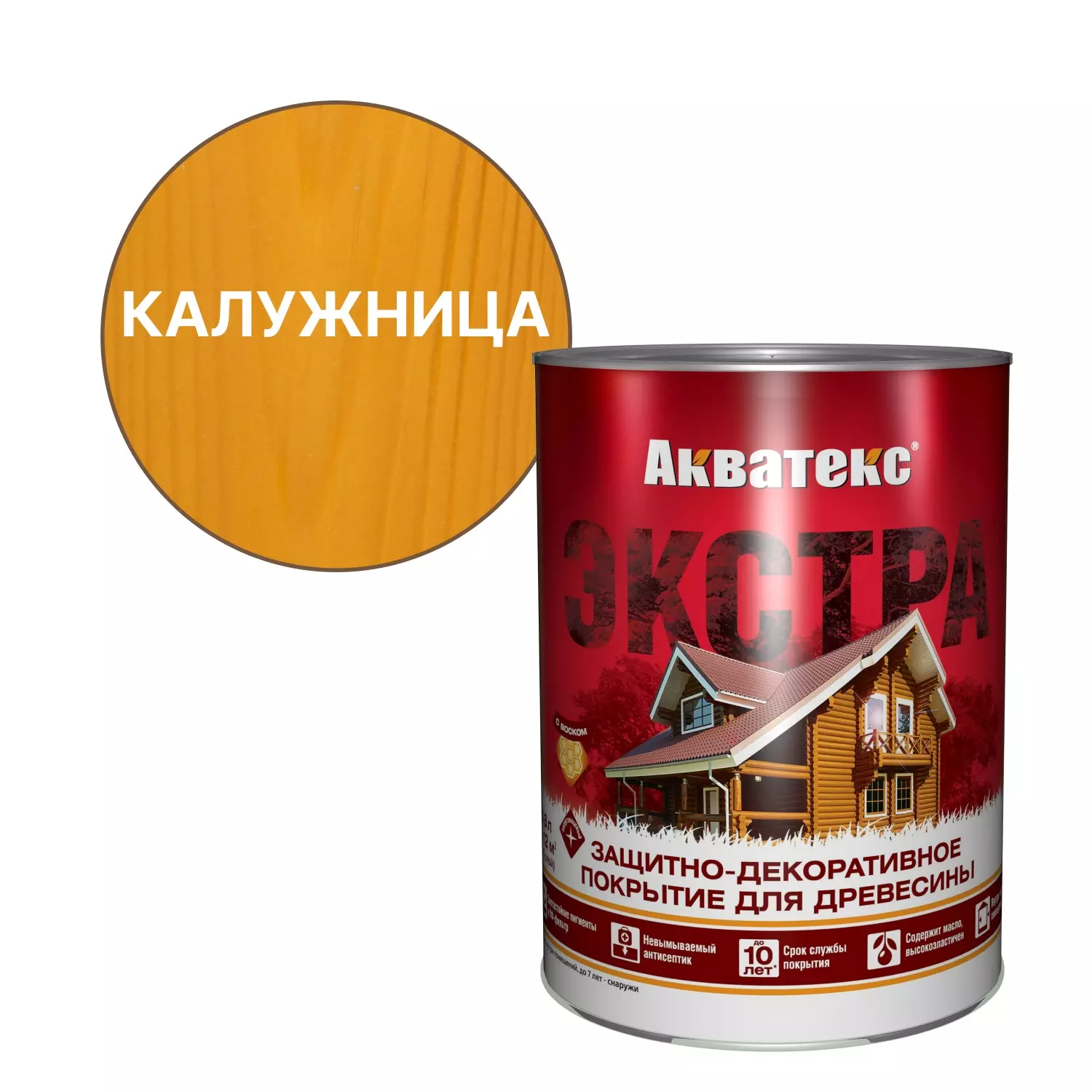 Антисептик декоративный для дерева Акватекс Экстра калужница 0,8 л