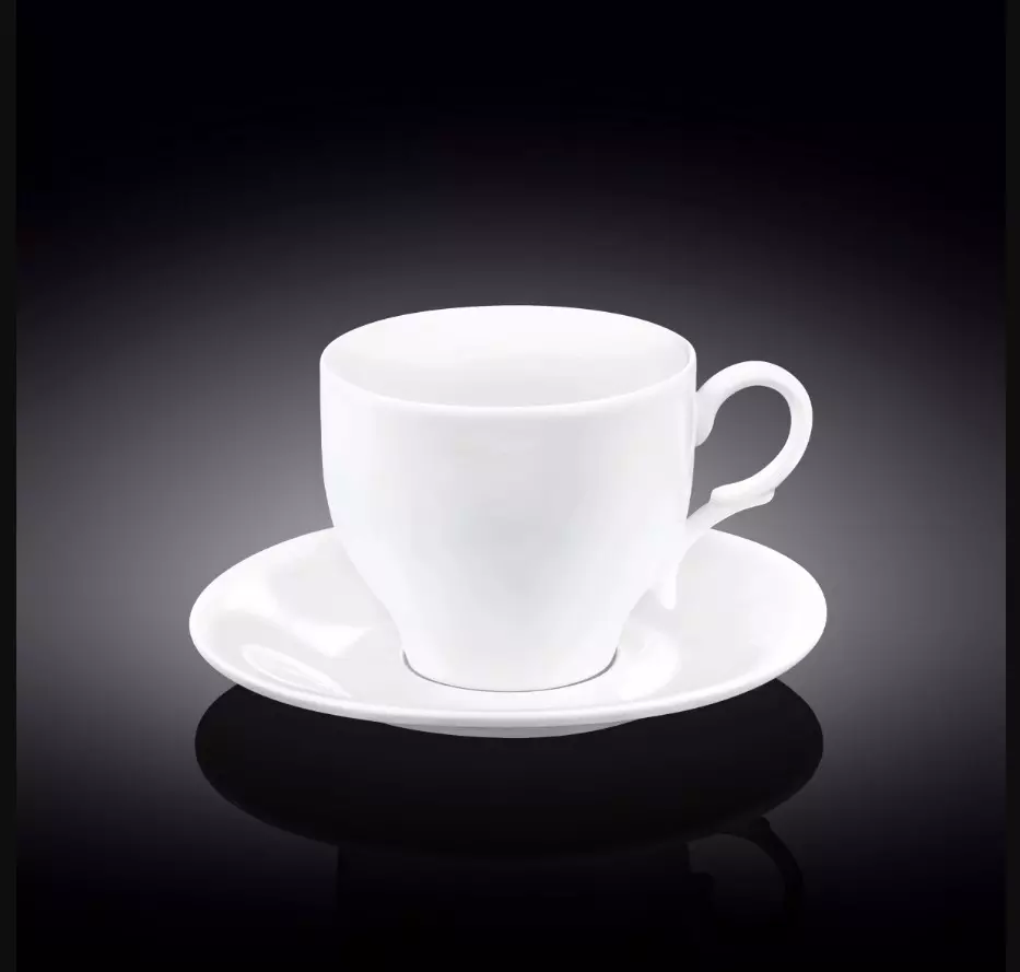 Чашка чайная и блюдце 330 мл фарфор Wilmax WL-993105/AB