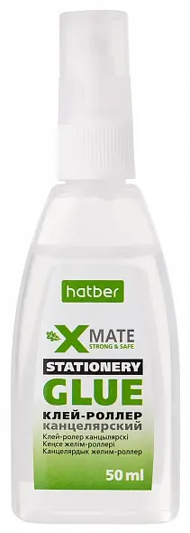 Клей - Роллер Канцелярский Hatber X-Mate 50мл Флакон-конус 058948