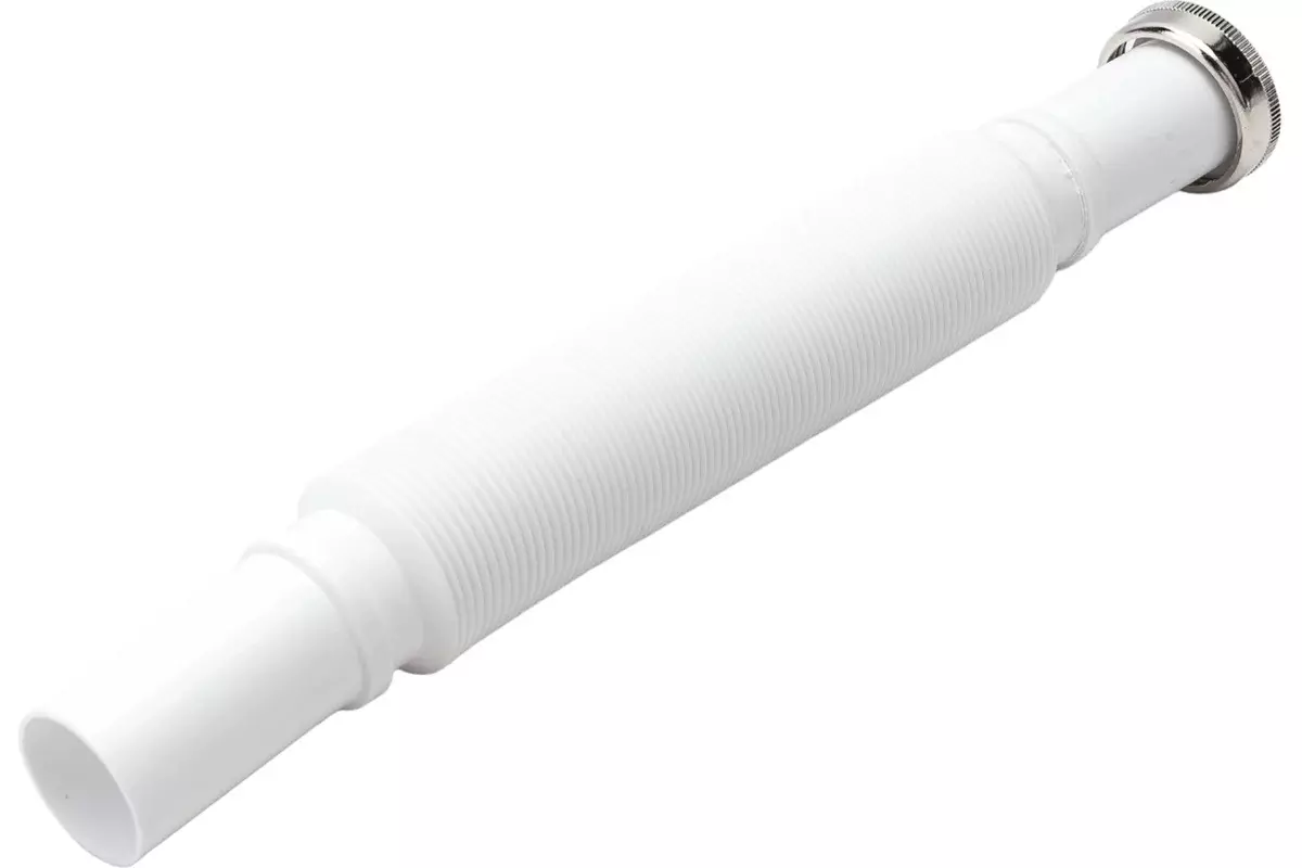 Гибкая труба 1 1/4&quot;х32, с латунной гайкой (хром), 650 мм, ОРИО АС-1018М