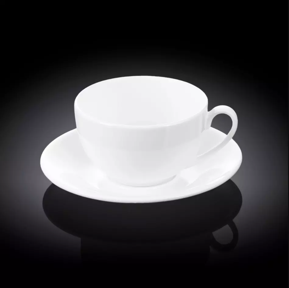 Чашка чайная и блюдце 300 мл OLIVIA фарфор Wilmax WL-993190/AB