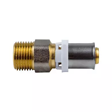 Пресс муфта переходная 16х3/4&quot; НР, никель