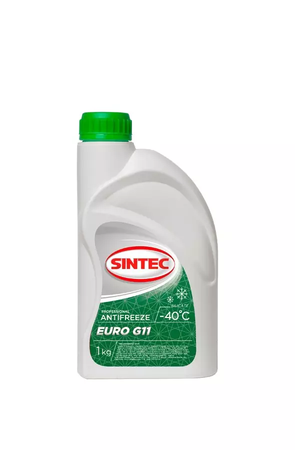 Антифриз Sintec EURO G11 -40C 1 кг. зеленый, 802558/990553