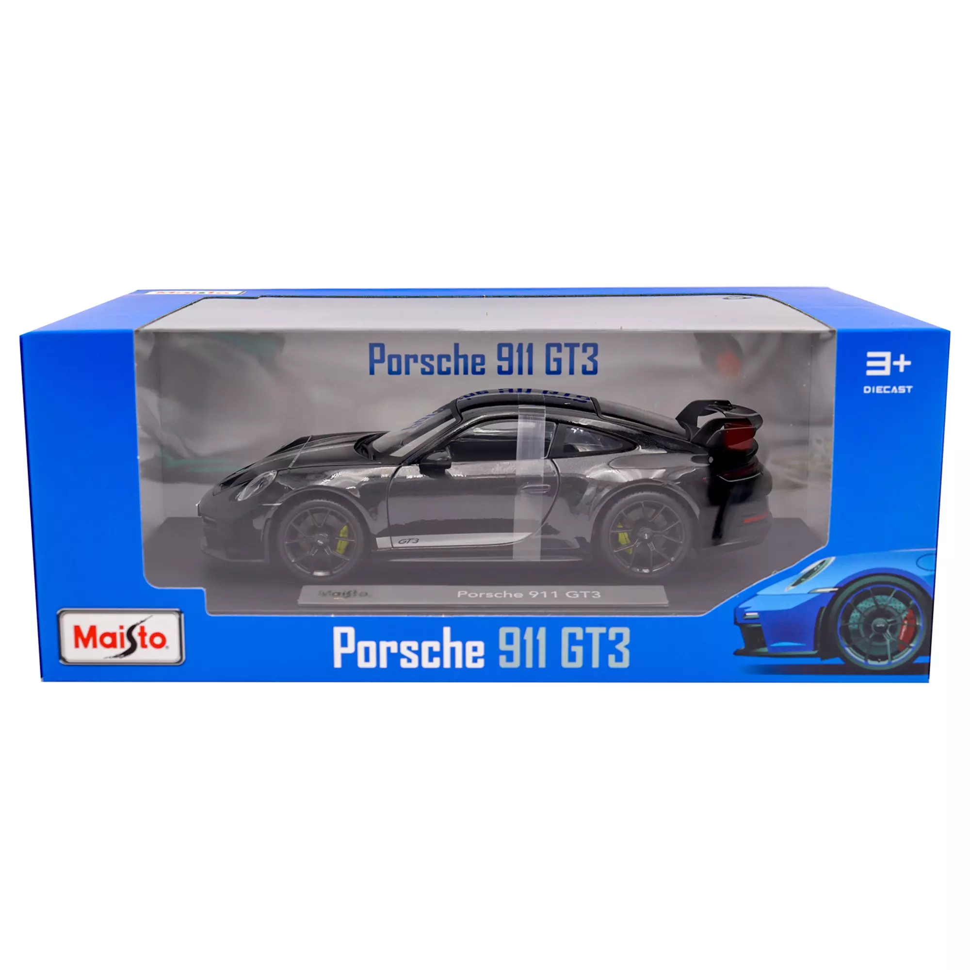 Машинка die-cast 2022 Porsche 911 GT3 Maisto 1:18, чёрная 36458BK