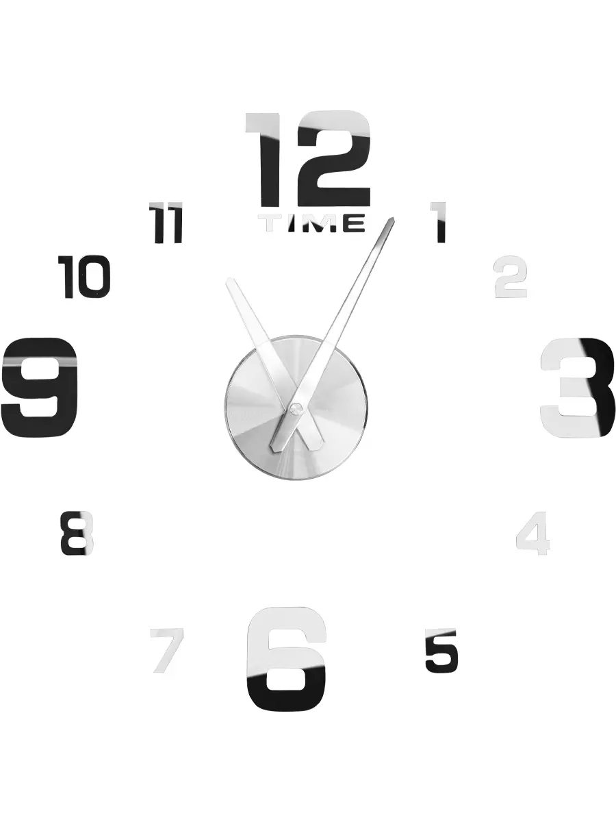 Часы настенные 50-70 см Классические S, серебро ЧН-7525