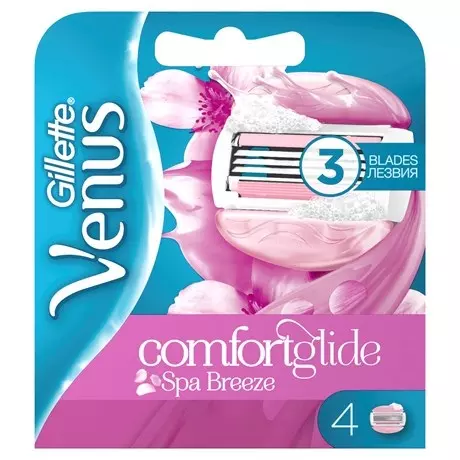 Сменные кассеты для бритья Gillette Venus BREEZE SPA ComfortGlide кассеты 4 шт