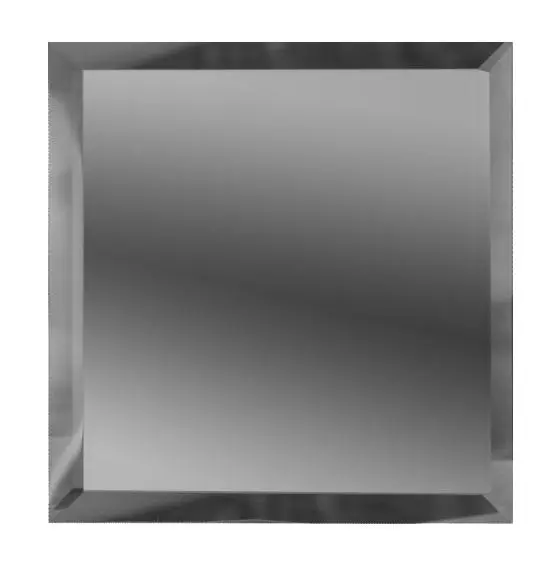 Плитка зеркальная квадратная с фацетом 10 мм (180х180мм) графитовая