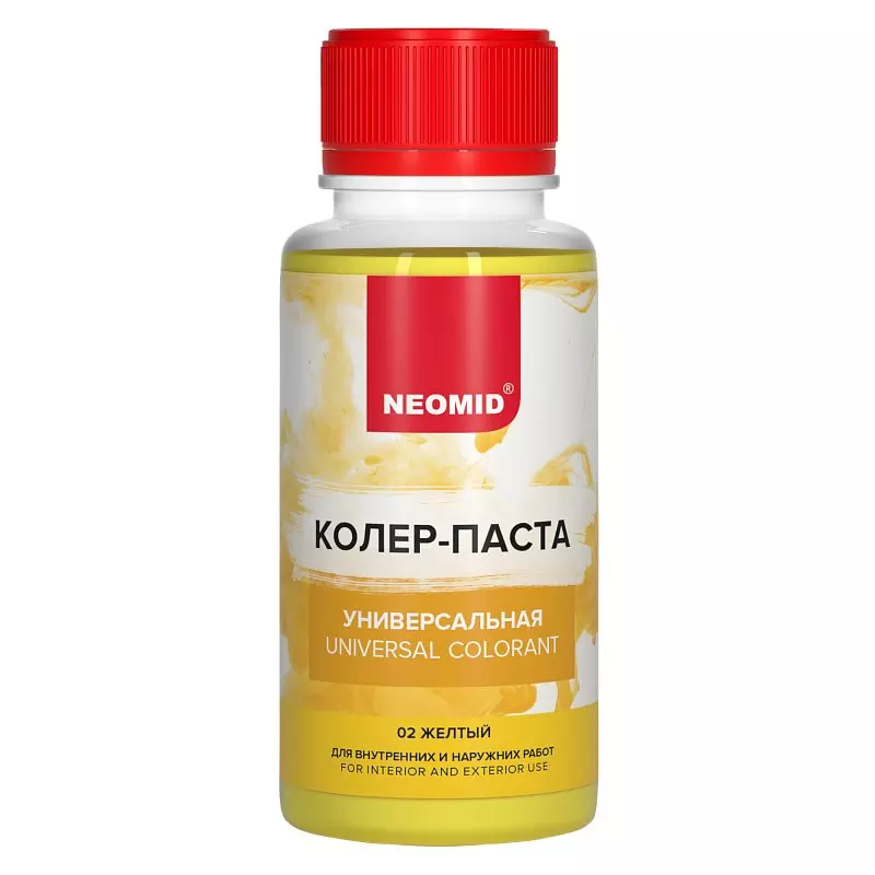 Колер-паста универсальная Neomid Палитра №1 02 желтый 100 мл