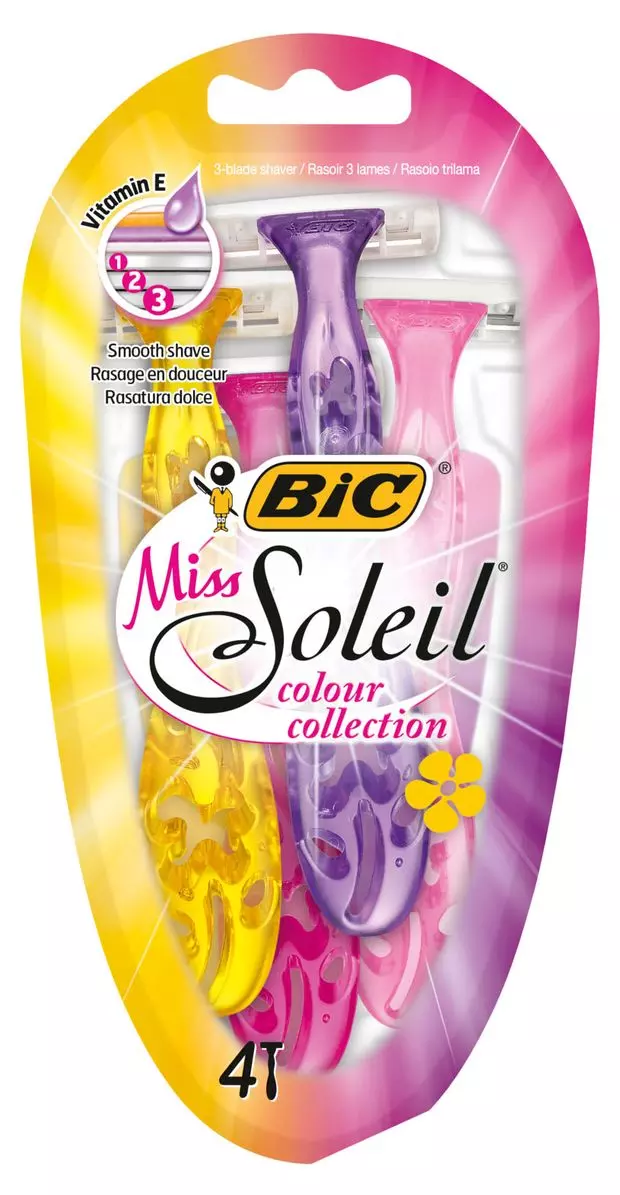 Женская бритва одноразовая BIC Miss Soleil Colour Collection 4 шт