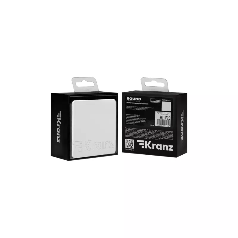 Выключатель встраиваемый 1-клавишный перламутр Kranz Miele Round KR-78-0705-1