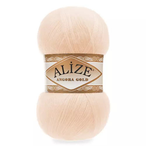 Пряжа Alize Angora Gold 100гр 550м ярко-персиковый 80%акрил 20%шерсть