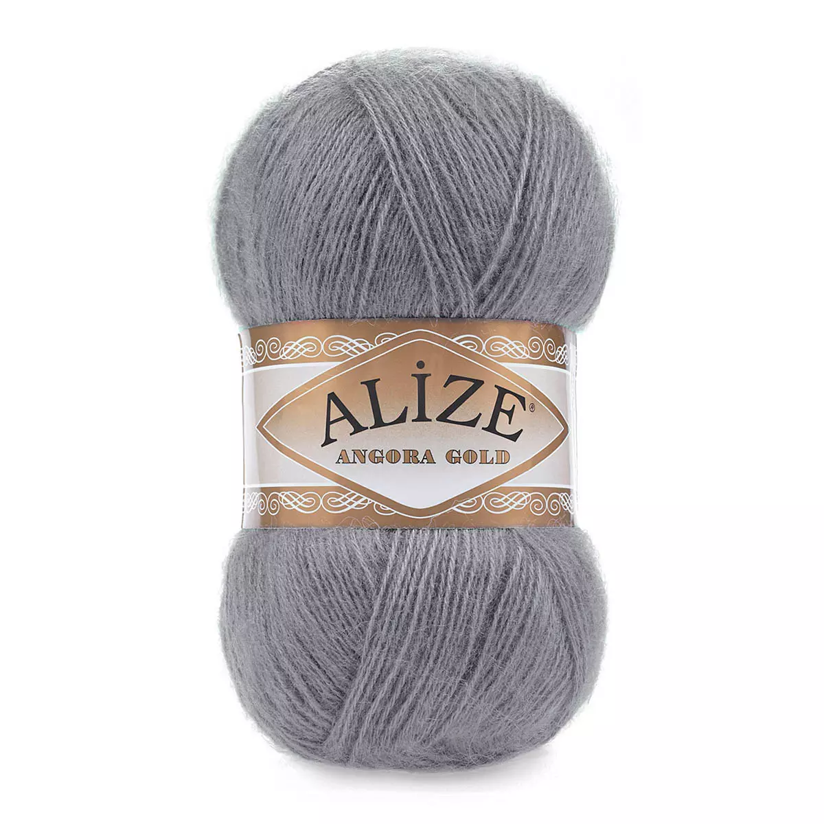 Пряжа Alize Angora Gold 100гр 550м серый 80%акрил 20%шерсть