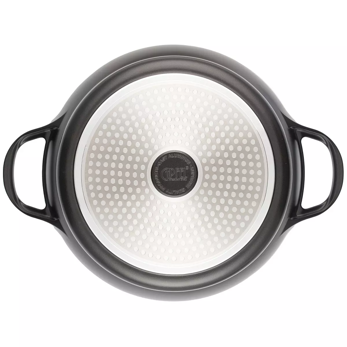 Сотейник 28x9,5 см 4,8л, литой алюминий , индукция, с крышкой &quot;AZUL BLACK&quot; 51920 GIPFEL