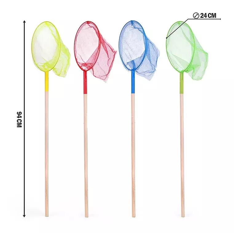 Сачок d=24 см, ручка дерево 70 см, цвет в ассортименте, 00-5796