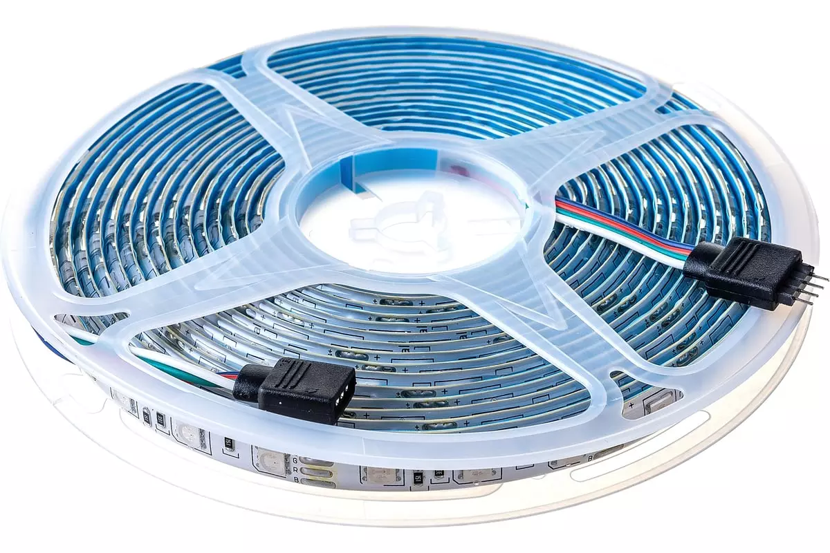 Светодиодная лента 12В 14,4Вт/м RGB 5м 10мм SMD5050 60шт/м IP65 General 5039