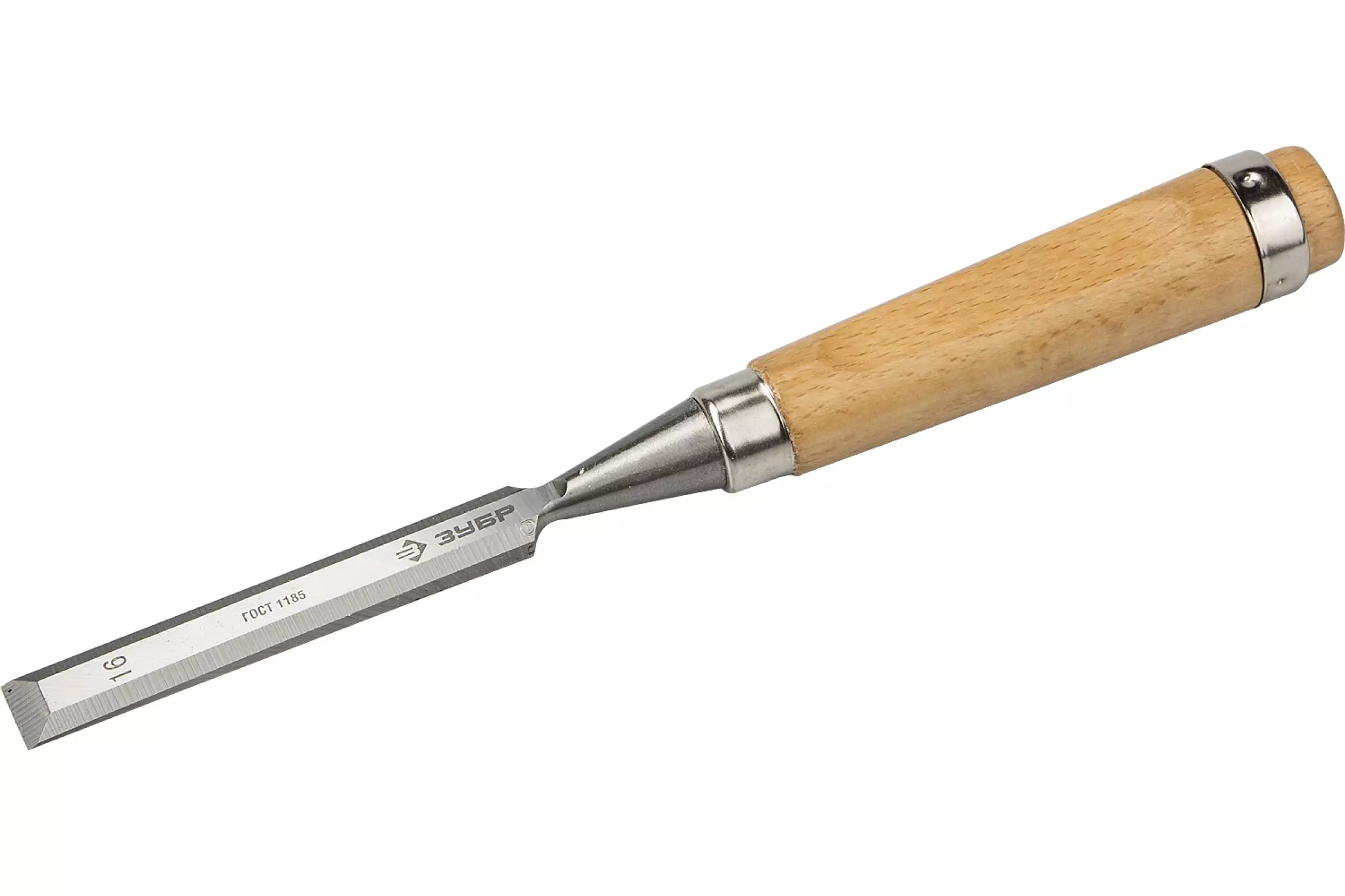 Стамеска-долото 16 мм с деревянной ручкой, хромованадиевая, Зубр ЭКСПЕРТ 18096-16