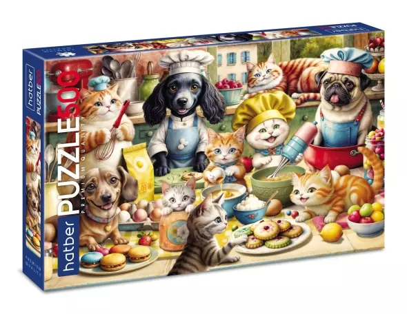 Пазл 500 элементов 480х330 мм Hatber Пушистые кулинары Premium 090508