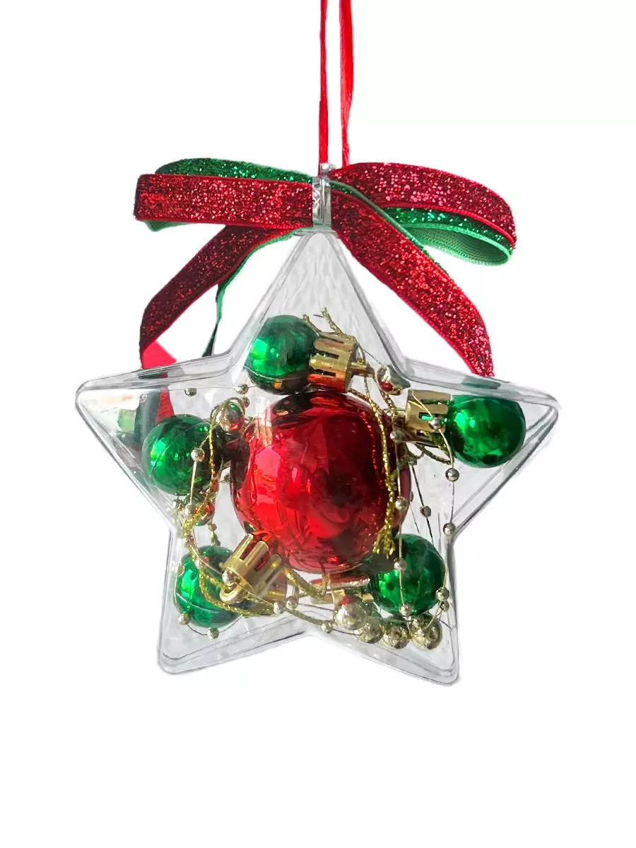 Новогоднее подвесное украшение (полистирол, полипропилен, полиэстер) / 10,5х10,5х3,5см 94709