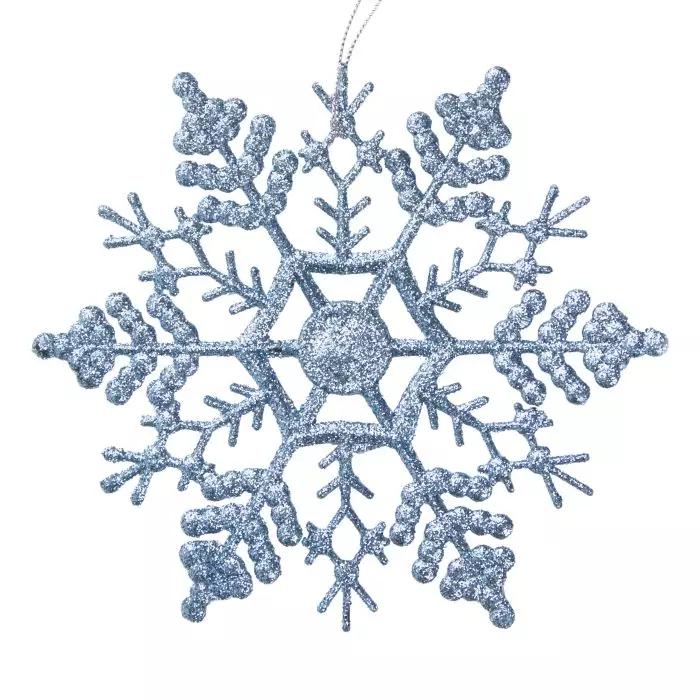НГ подвесное украшение Снежинка-Паутинка в голубом из полипроп/ 0,2х16,5х16,5см 89093