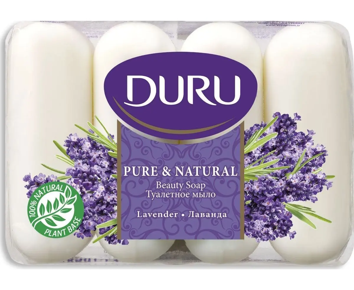 Мыло для рук DURU Pure and Natural Лаванда, 4*85 гр
