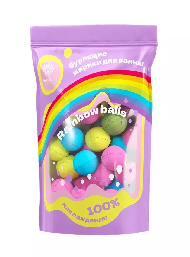 Шары бурлящие для ванны Fabrik cosmetology Rainbow balls 200 г