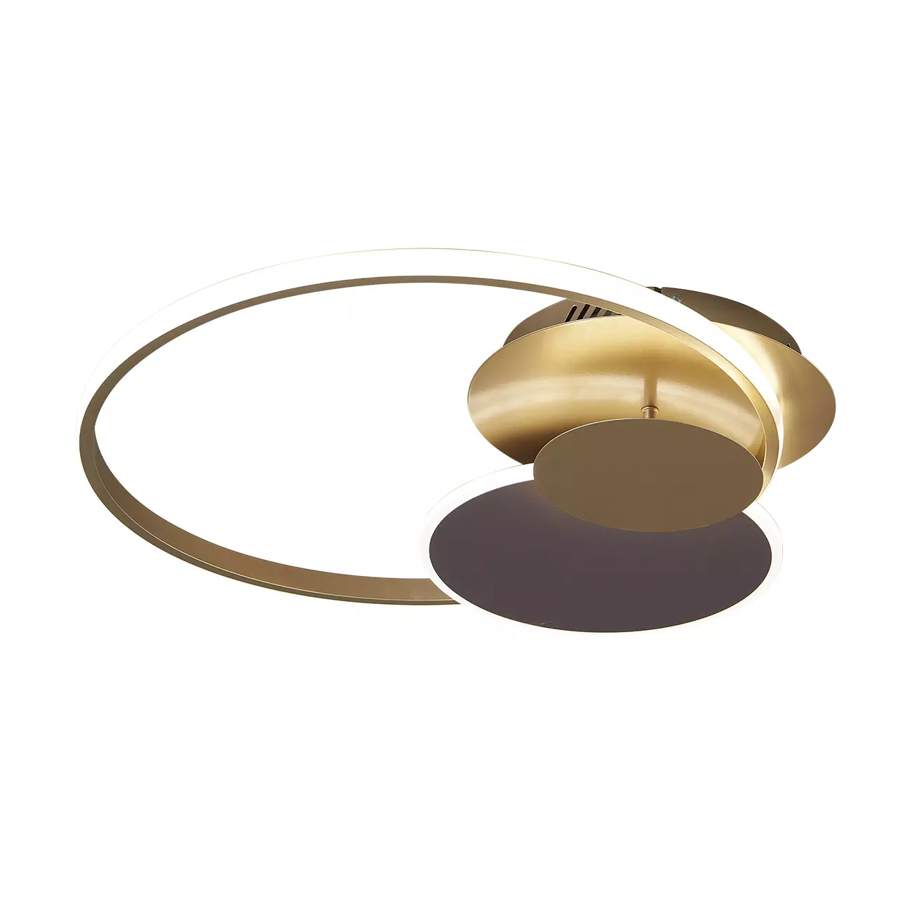 Люстра светодиодная 85Вт 3000-5700K пульт золото/кофе Escada 10247/3