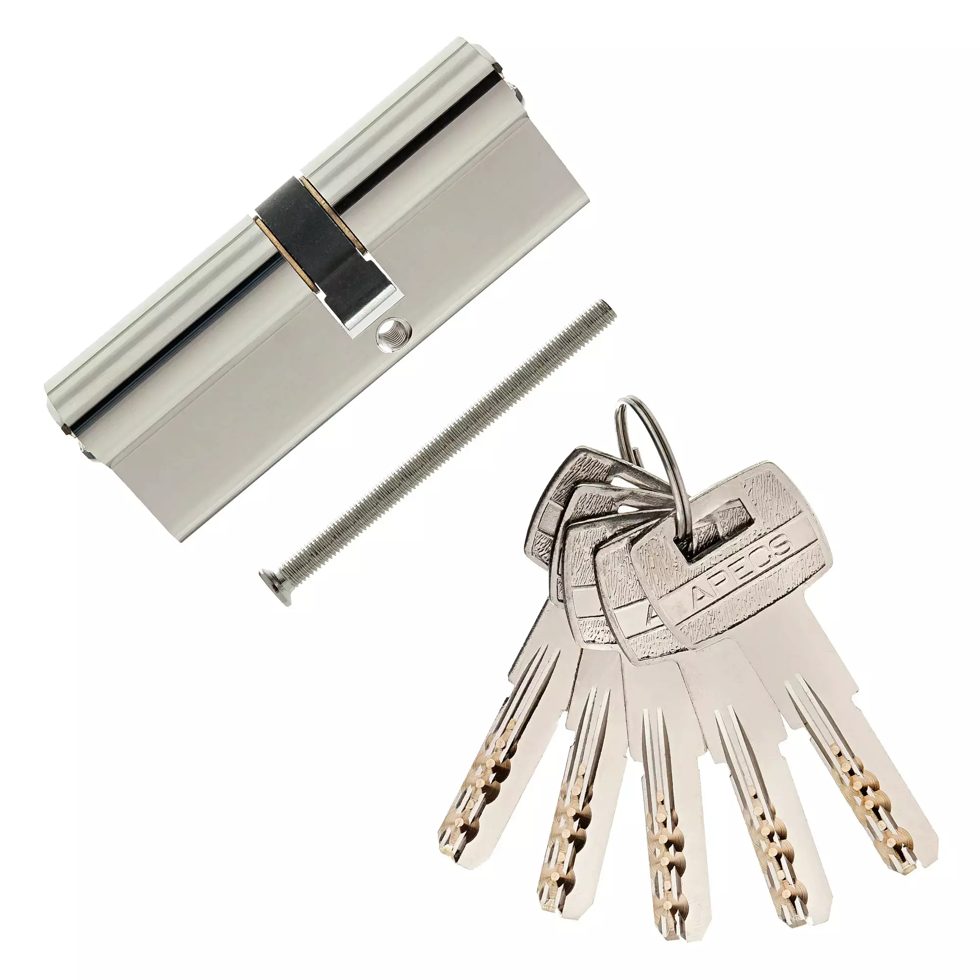Цилиндровый механизм Apecs SM-80(35/45) ключ/ключ, никель