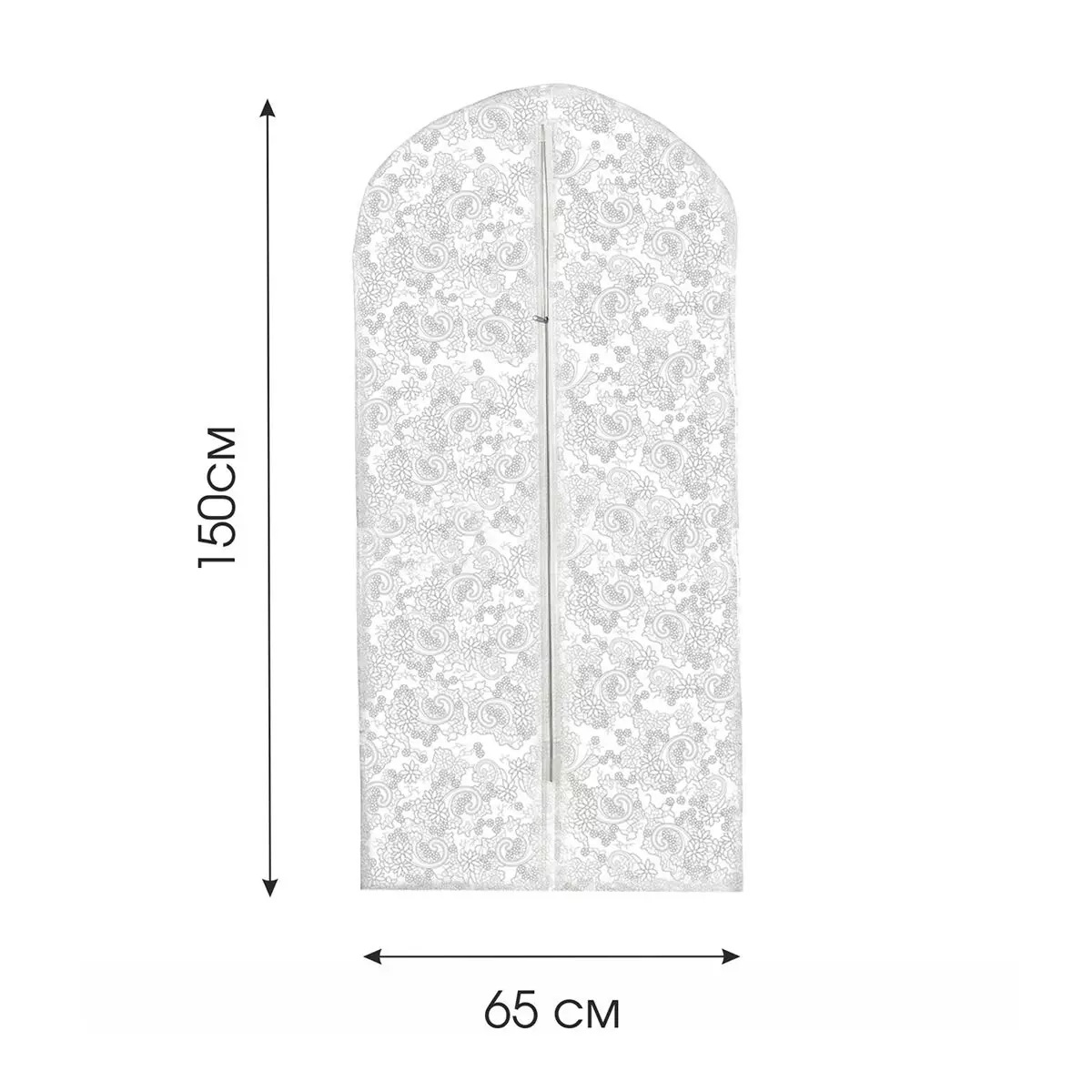 Чехол для одежды 150х65 см, на молнии 74971 Кружева