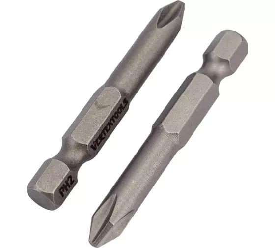 Набор бит для шуруповерта PH2 50 мм VertexTools БТ-PH2-50 10 шт