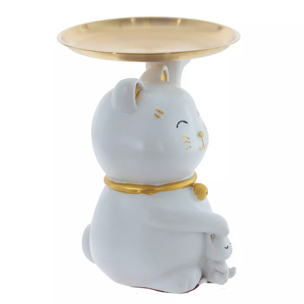 Фигурка декоративная с подносом &quot;Кошка&quot;, L18 W14,5 H16,5 см