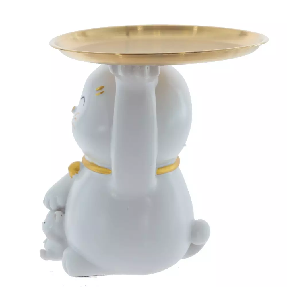 Фигурка декоративная с подносом &quot;Кошка&quot;, L18 W14,5 H16,5 см