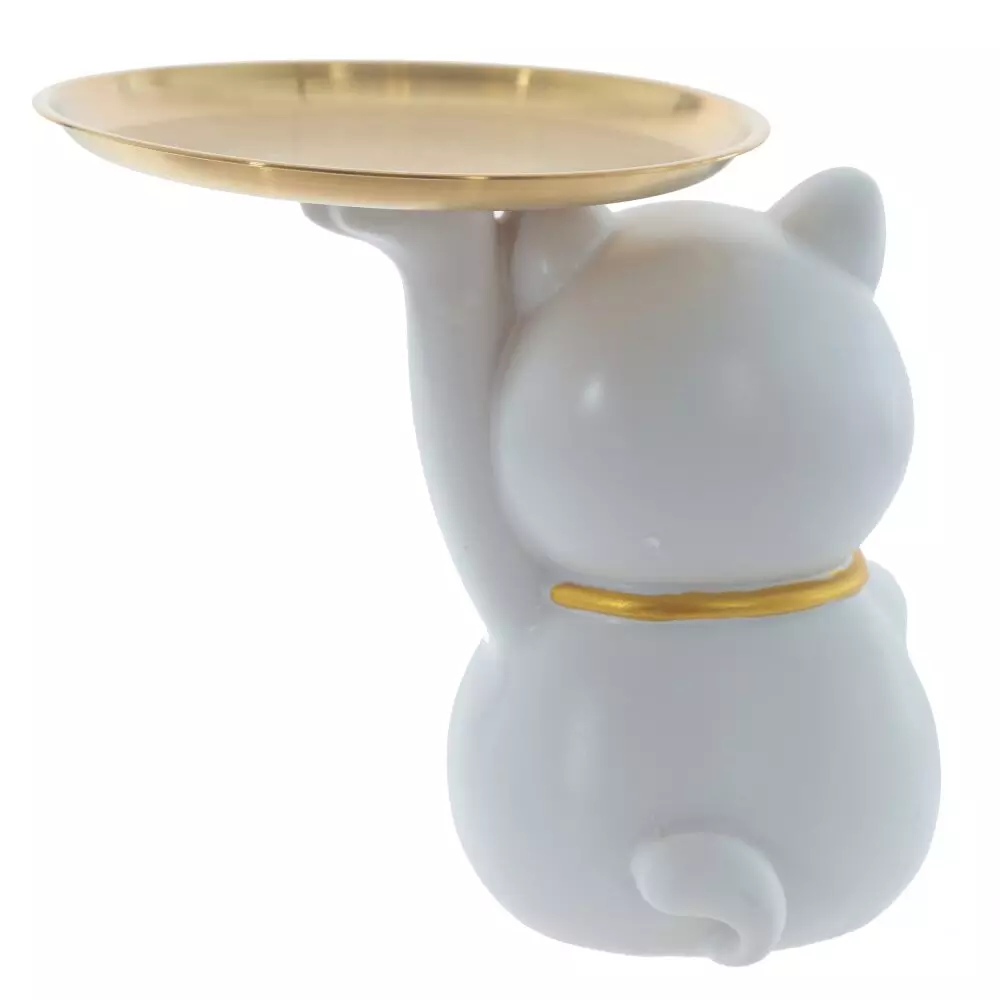 Фигурка декоративная с подносом &quot;Кошка&quot;, L18 W14,5 H16,5 см