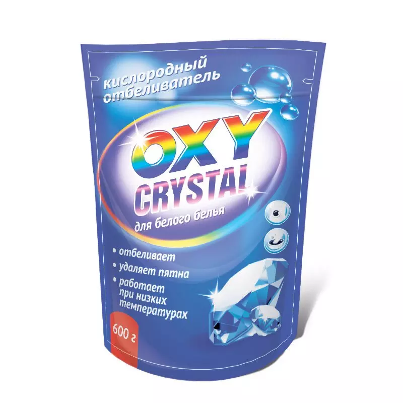 Отбеливатель кислородный Oxy crystal для белого белья 600 г