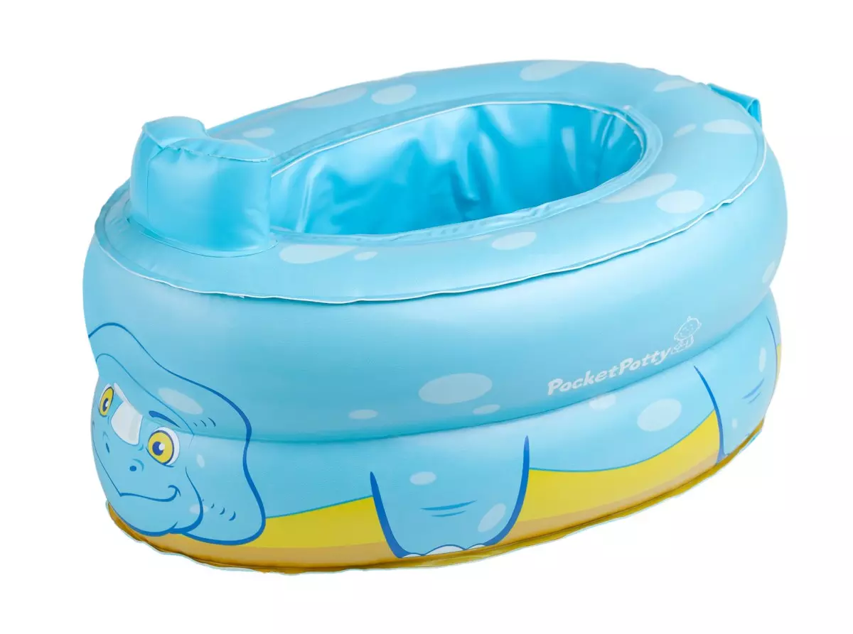 Горшок надувной дорожный PocketPotty Динозавр голубой Roxy-Kids PP-3102D