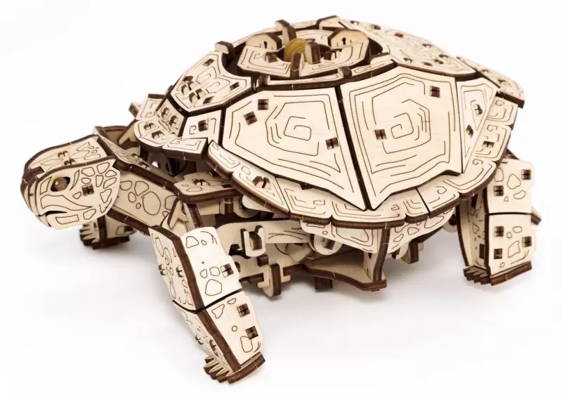 Сборная модель деревянная механическая Черепаха Eco Wood Art ETurt