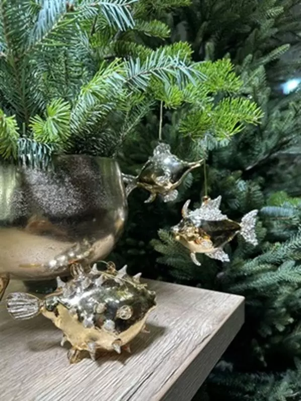 Елочные украшения стекло (3 шт) Волшебство на ветках VNVOG-3