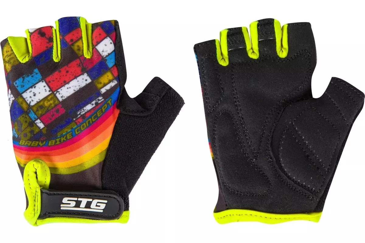 Велоперчатки летние детские STG AL-05-1599, мультиколор, размер S, Х98527-S