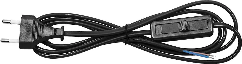 Шнур сетевой Feron 23050 KF-HK-1 230V 1.9м (с выключателем) черный